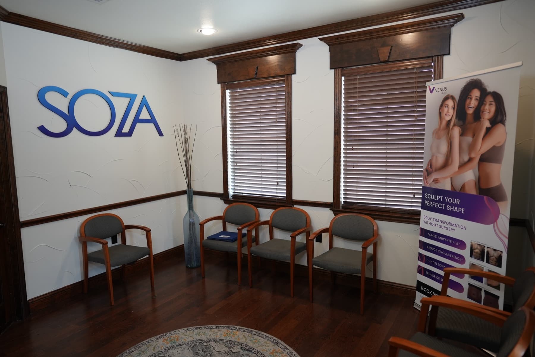 The waiting room at the Soza Clinic Bedford location